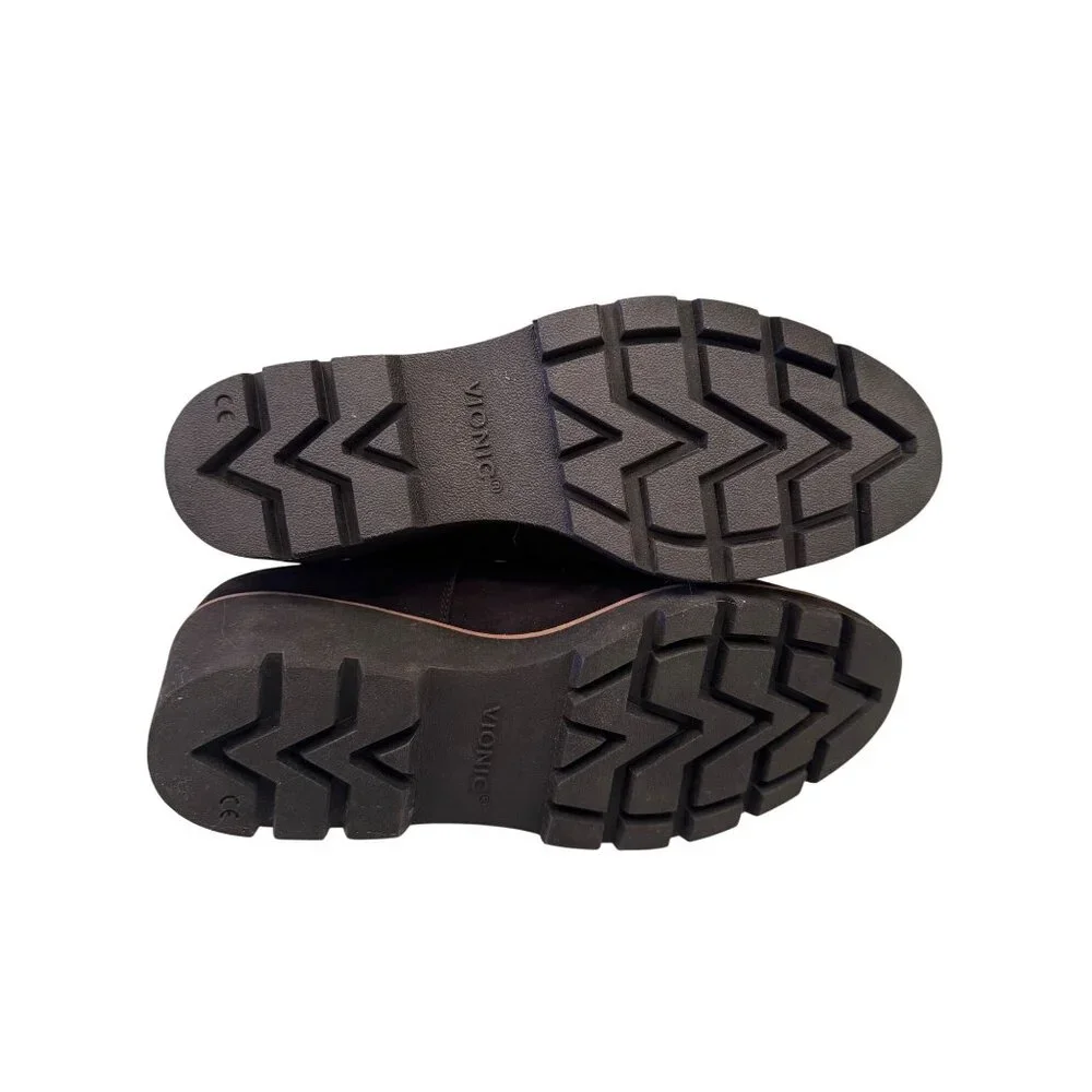 Vionic Willawedge Black Suede Size 9 NWOB Orthotic Arch Support